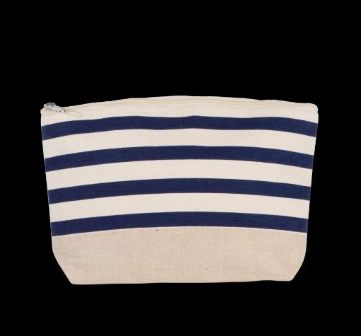 Afbeeldingen van Tasje met marineprint voor accessoires