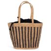 Picture of Eco-friendly striped seagrass basket bag