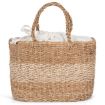 Picture of Eco-friendly striped seagrass basket bag