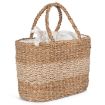 Picture of Eco-friendly striped seagrass basket bag