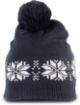Image de Bonnet de Noël tricoté motif étoiles