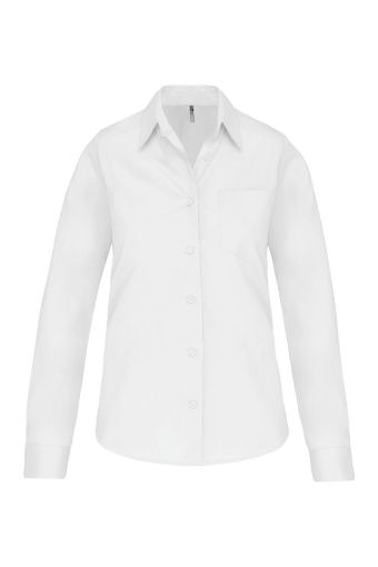 Picture of Ladies' long-sleeved cotton poplin shirt