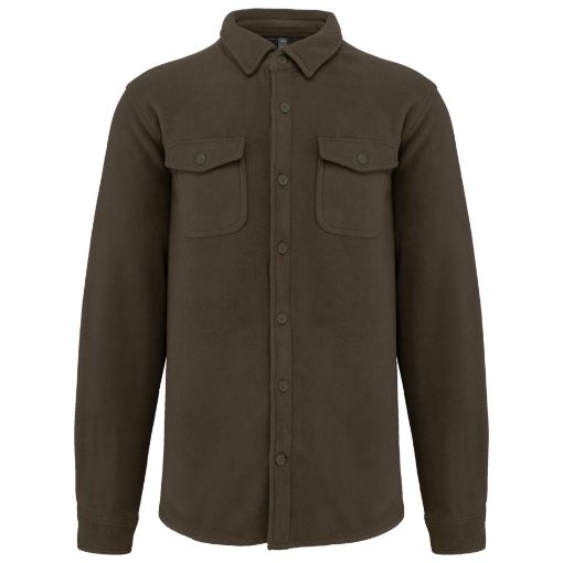 Afbeeldingen van Overshirt van fleece met sherpavoering