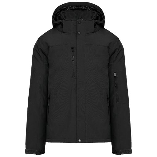 Afbeeldingen van Gewatteerde softshell herenparka met capuchon