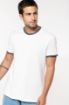 Afbeeldingen van Heren-t-shirt piqué ronde hals S Navy / Off White