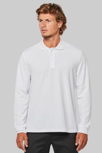 Afbeeldingen van Polo lange mouwen Cool Plus® volwassene XS Black