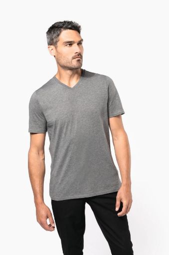 Afbeeldingen van Heren-t-shirt Supima® V-hals korte mouwen