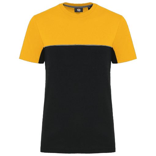 Afbeeldingen van Ecologisch tweekleurig uniseks T-shirt met korte mouwen