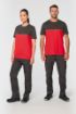 Afbeeldingen van Ecologisch tweekleurig uniseks T-shirt met korte mouwen