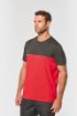 Afbeeldingen van Ecologisch tweekleurig uniseks T-shirt met korte mouwen