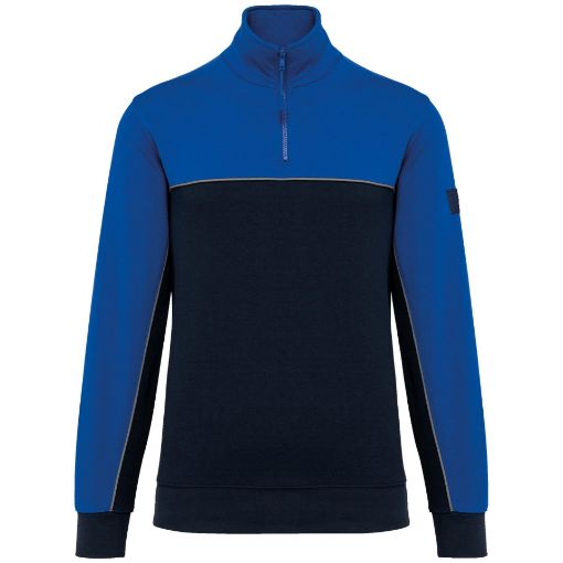 Afbeeldingen van Ecologische uniseks sweater met ritskraag