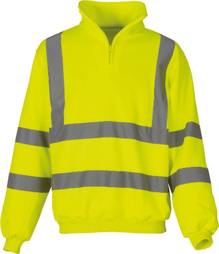 Afbeeldingen van Veiligheidsweater met 1/4 rits