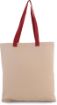 Image de Sac shopping plat en toile avec poignées contrastées