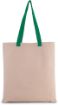 Image de Sac shopping plat en toile avec poignées contrastées