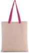 Image de Sac shopping plat en toile avec poignées contrastées