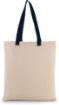 Image de Sac shopping plat en toile avec poignées contrastées