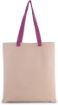 Image de Sac shopping plat en toile avec poignées contrastées