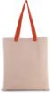 Image de Sac shopping plat en toile avec poignées contrastées