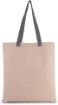 Image de Sac shopping plat en toile avec poignées contrastées
