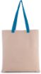 Image de Sac shopping plat en toile avec poignées contrastées