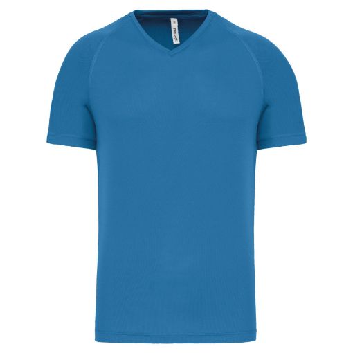 Bild von Herren Kurzarm-Sportshirt mit V-Ausschnitt