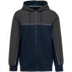 Bild von Umweltfreundliche, zweifarbige Molton-Kapuzenjacke mit Reißverschluss, Unisex
