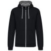 Afbeeldingen van Herensweater met rits en capuchon in contrasterende kleur