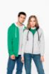 Afbeeldingen van Herensweater met rits en capuchon in contrasterende kleur