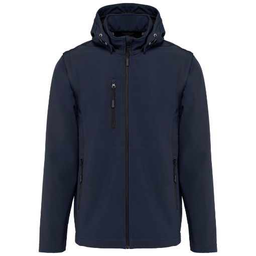 Image de Veste Softshell 3 couches à capuche avec manches amovibles unisexe