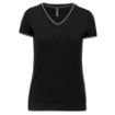 Afbeeldingen van Dames-t-shirt piqué V-hals