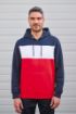 Afbeeldingen van Driekleurige unisex sweater met capuchon
