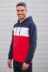 Afbeeldingen van Driekleurige unisex sweater met capuchon