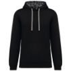 Afbeeldingen van Unisex sweater met capuchon met contrasterend motief