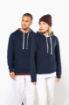 Afbeeldingen van Unisex sweater met capuchon met contrasterend motief