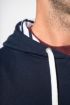 Afbeeldingen van Unisex sweater met capuchon met contrasterend motief