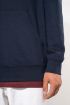 Afbeeldingen van Unisex sweater met capuchon met contrasterend motief