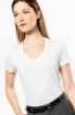 Afbeeldingen van Dames-t-shirt Supima® V-hals korte mouwen