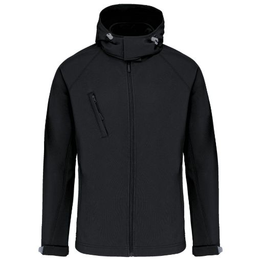 Afbeeldingen van Heren softshell jas met afneembare capuchon