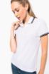 Image de Polo femme manches courtes à liserés contrastés