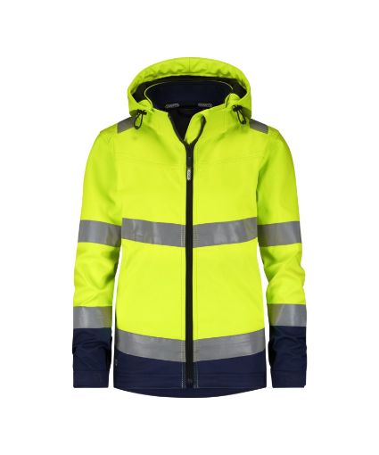 Image de Malaga Women 280 - Veste softshell haute visibilité avec capuche amovible