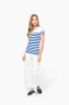 Bild von T-Shirt im Marine-Stil mit Rundhalsausschnitt Bio Damen