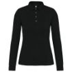 Bild von Langarm-Polohemd für Damen aus Jersey