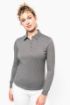 Bild von Langarm-Polohemd für Damen aus Jersey