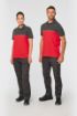 Bild von Zweifarbiges Kurzarm-Unisex-Polohemd