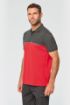Bild von Zweifarbiges Kurzarm-Unisex-Polohemd