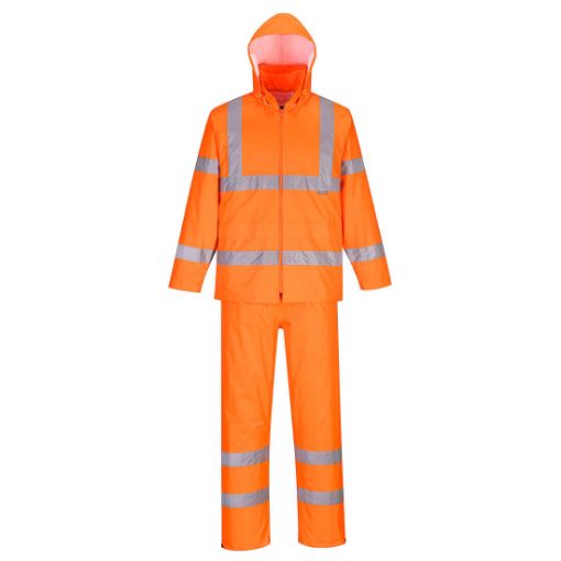 Bild von Ensemble de pluie enroulable haute visibilité