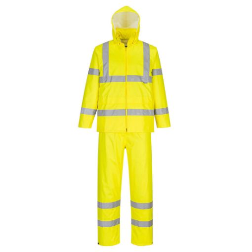 Bild von Ensemble de pluie enroulable haute visibilité