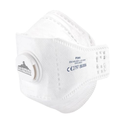 Image de Masque EAGLE pliable FFP3 Dolomite avec valve (Pk10)