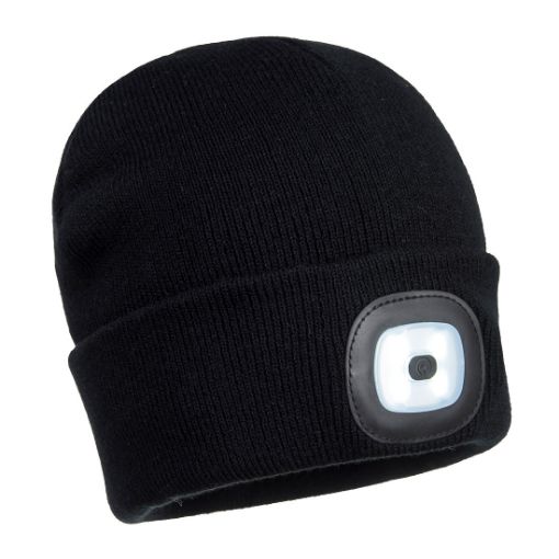 Image de Bonnet Beanie double LED rechargeable