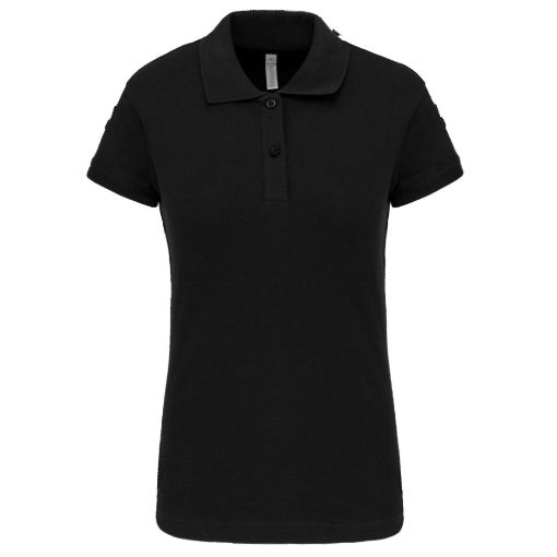 Bild von Kurzarm-Polohemd für Damen. Aus Baumwollpiqué